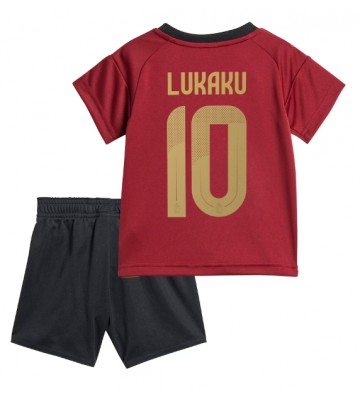 Belgien Romelu Lukaku #10 Hjemmebanesæt Børn EM 2024 Kort ærmer (+ korte bukser)